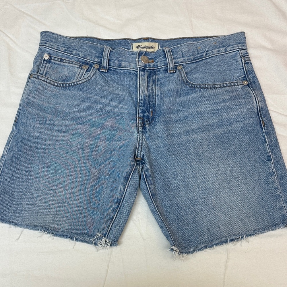 Madewell 90’s Y2K Low Rise Straight Leg Denim Shorts